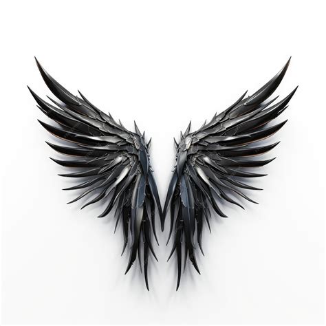 Premium AI Image | a black angel wings with wings that say wings.