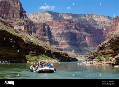 Floating In A Raft On The Colorado River Grand Canyon National Park