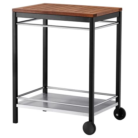 Klasen Trolley Outdoor Stainless Steelbrown Stained Ikea