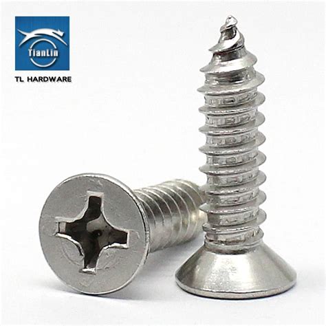 304 Stainless Steel Gb846 Iso 7050 Countersunk Cross Tapping Screw St2