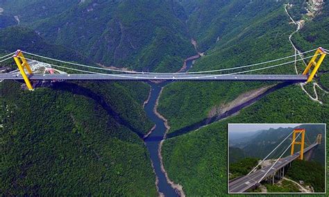 China S Impressive Mountain Overpass Built 1 630 Feet High Over A