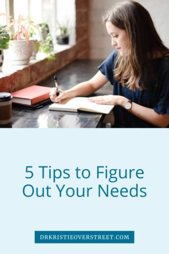 5 Tips To Figure Out Your Needs Dr Kristie Overstreet Certified