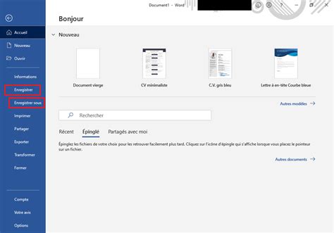 Comment Enregistrer Un Document Word Academie Avec