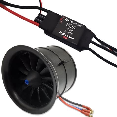 Amazon Flycolor EDF 70mm 3400KV 4S RC Jet Airplane 12 Blades