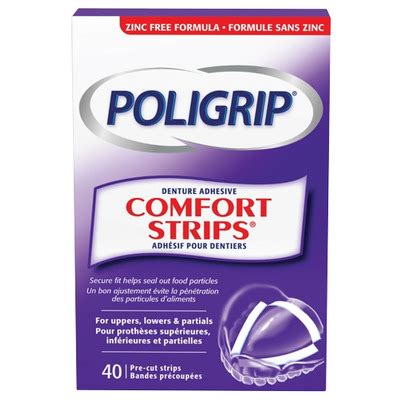 Poligrip Comfort Strips Denture Adhesive