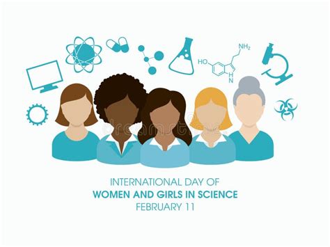 International Day Of Women And Girls In Science Vector Stock Vector