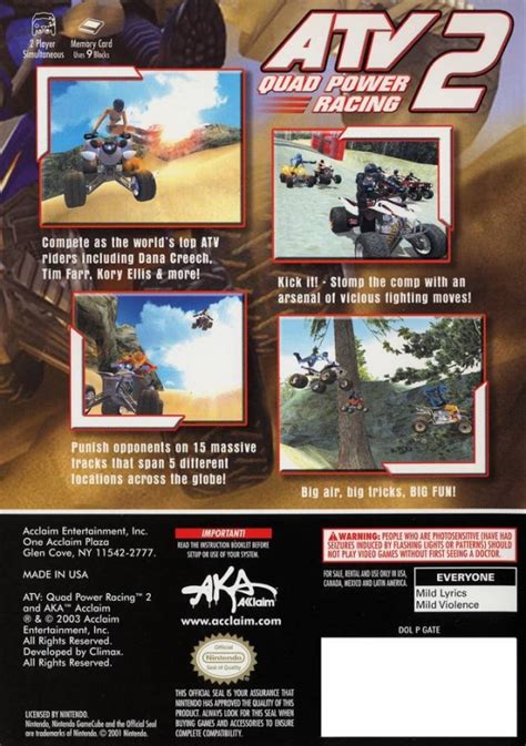 ATV Quad Power Racing 2 for GameCube - Sales, Wiki, Release Dates, Review, Cheats, Walkthrough