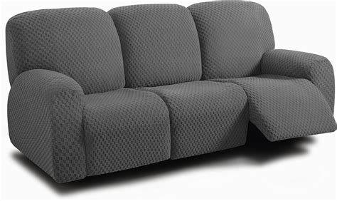 Ulticor 8 Pieces Recliner Sofa Covers Jacquared Stretch