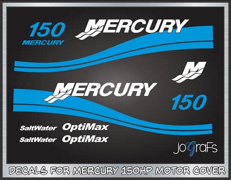 Mercury 150hp Decal Kit Outboard Engine Replacement Die Cut Stickers Etsy