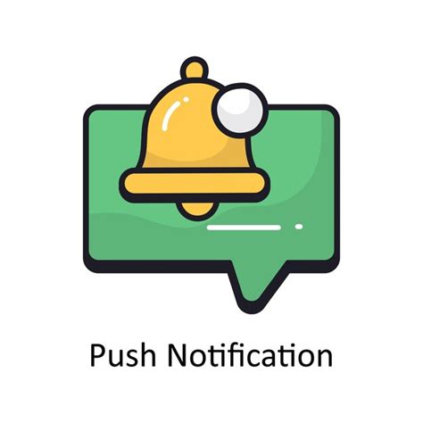 Notification Push Remplie De Croquis D Outline Illustration De