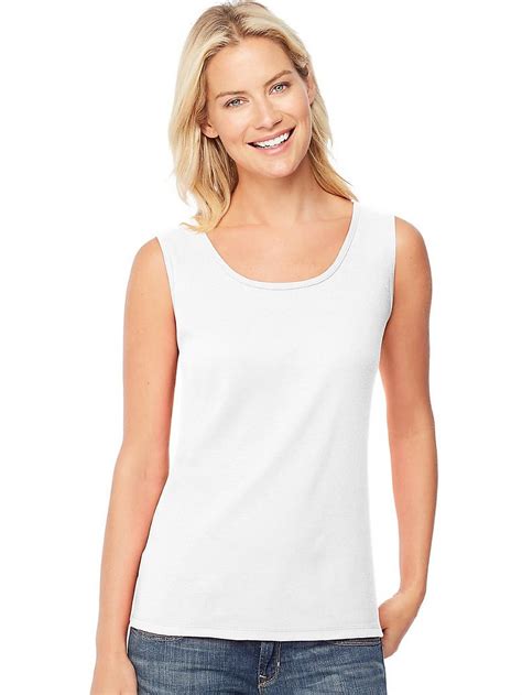 Hanes Womens Mini Ribbed Cotton Tank Style O9341