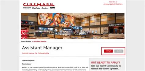 Cinemark Job Application Careers