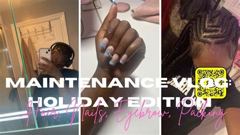 Holiday Prep Part 1 Maintenance Vlog🪼 Hair Nails Eyebrows Packing