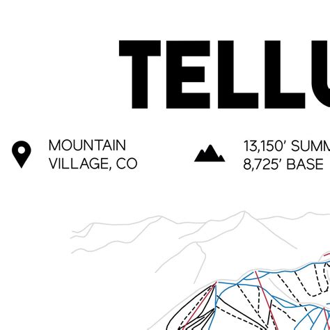 Telluride Printable Ski Map 16x20 - Etsy