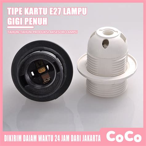 Jual Fitting Lampu Gantung E27 Putih Fiting Lampu Gantung Kosongan