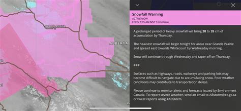 Red Deer News Area On Twitter Rt Houckispokisewx Snowfall Warning