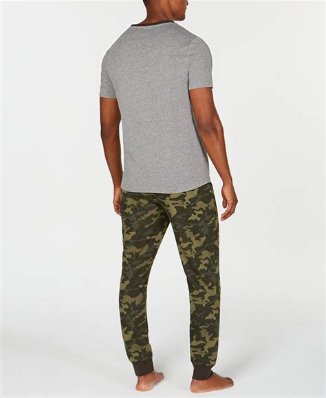 Bar III Men's Camo Pajama Set, Created for Macy's - Macy's