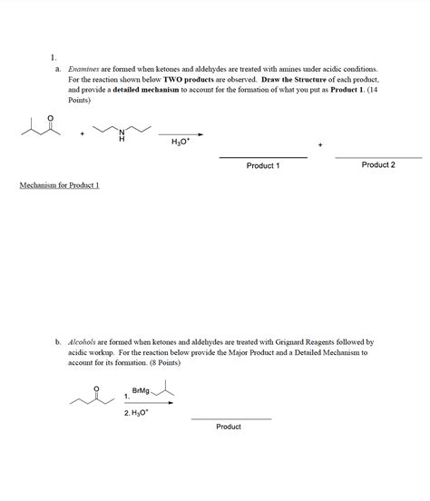 Solved Enamines Are Formed When Ketones And Aldehydes Are Chegg