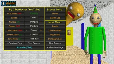 Baldi Basics Mod Menu