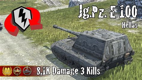 Jagdpanzer E 100 8 1K Damage 3 Kills WoT Blitz Replays YouTube