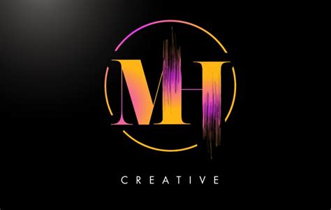 Letter Mh Logo Modern Vector Images Over