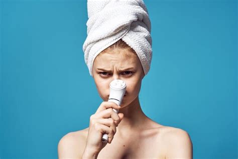 Premium Photo Woman With Bare Shoulders Towel On Head Clean Skin