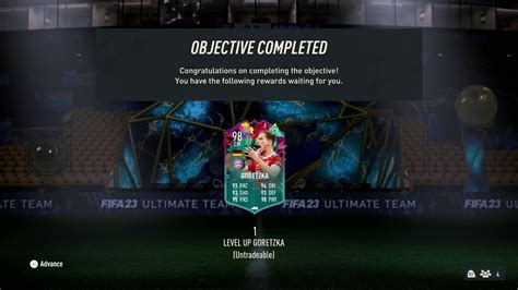 Level Up Leon Goretzka 98 Objective Completed FIFA 23 Ultimate Team