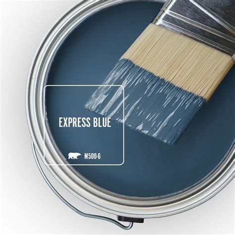 Behr Premium Plus Gal M Express Blue Eggshell Enamel Low Odor