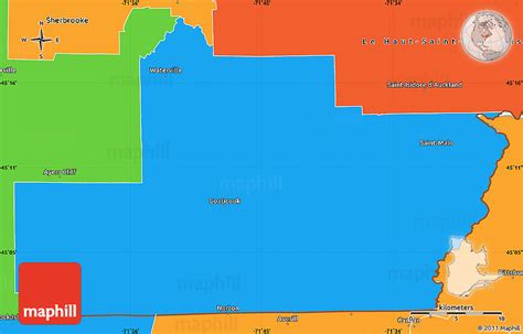 Political Simple Map of Coaticook