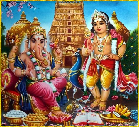 GANESH KARTIKEYA ॐ | Hindu gods, Hindu deities, Shiva parvati images