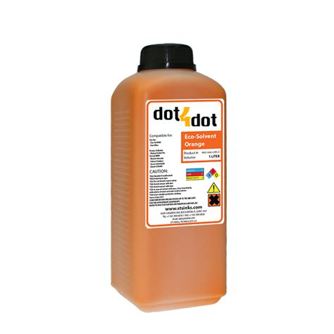 gs orange eco solvent  liter bottle dotdot inks