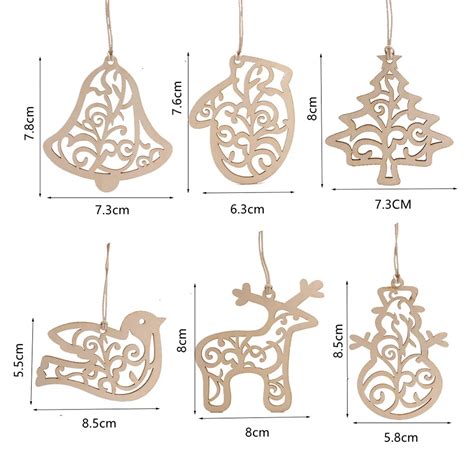 2022 Christmas Wooden Pendant Decoration Natural Wooden Handicraft