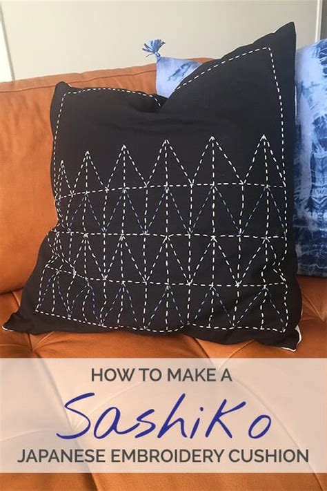 Sashiko Quilting Tutorial: How to Make a Japanese Embroidery Cushion ...