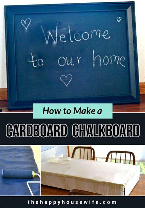 How To Make A Cardboard Chalkboard Chalkboard Cardboard Diy Cardboard