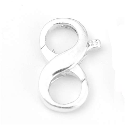 DIY925Silver S925 Sterling Silver 8 Character Buckle Simple Vintage