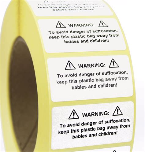 Suffocation Warning Label Template