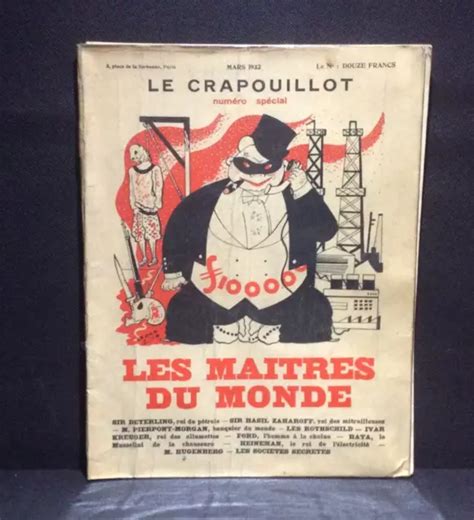 Rare Revue Mensuelle Crapouillot Mars Num Ro Sp Cial Les Maitres