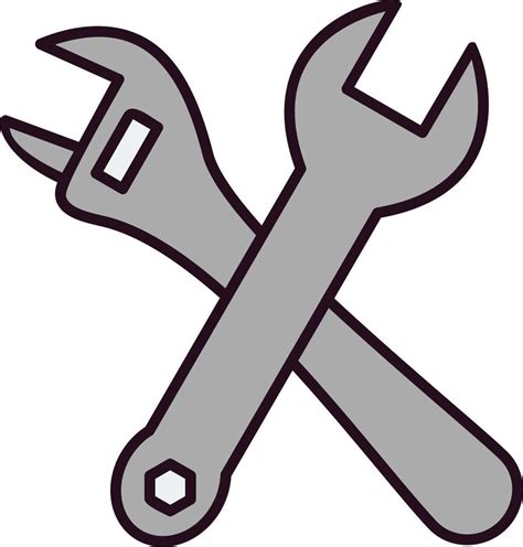 Cross Wrench Vector Icon Vector Art At Vecteezy