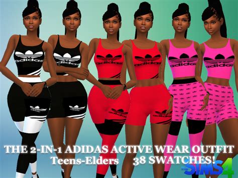 The 2-IN-1 AF ADIDAS Active Wear Outfit - The Sims 4 Catalog