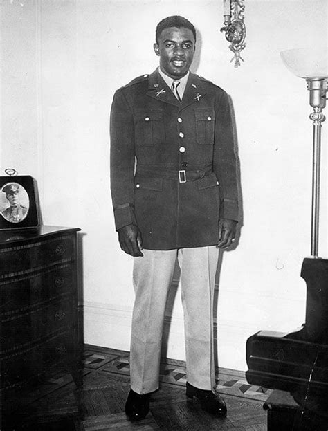 Jackie Robinson in his Army Uniform c. 1943 Legendary baseball player Jackie Robinson was ...