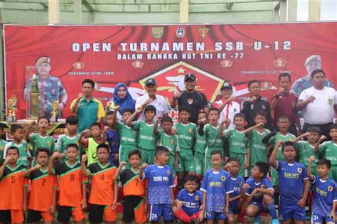 Peringati HUT TNI Yonarmed 15 105 Tarik Cailendra Gelar Turnamen SSB U 12