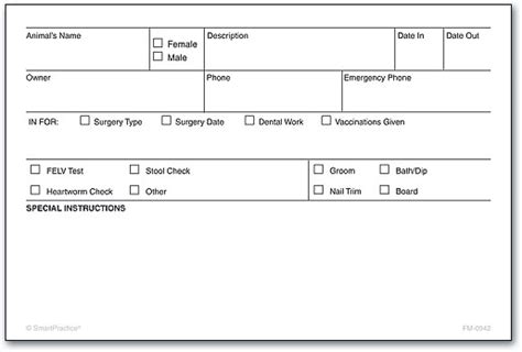 Cage Cards Smartpractice Veterinary