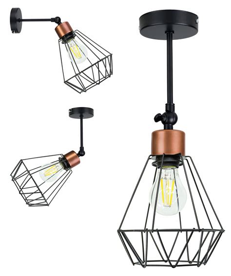 LAMPA KINKIET ŚCIENNY regulowany loft BRYLANT drut 1079K B0435