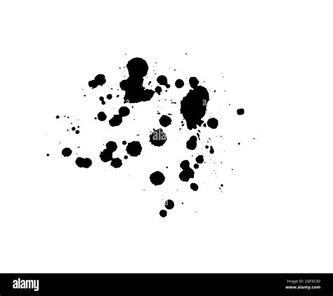 Paint Stains Black Blotch Background Grunge Design Element Brush