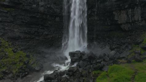 Fossa Waterfall on Streymoy in the Faroe Islands by Drone 15699343 ...