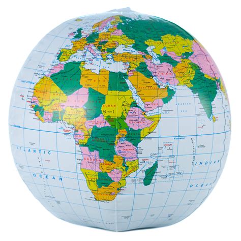 30cm Inflatable Globe World Earth Ocean Map Geography 58 OFF