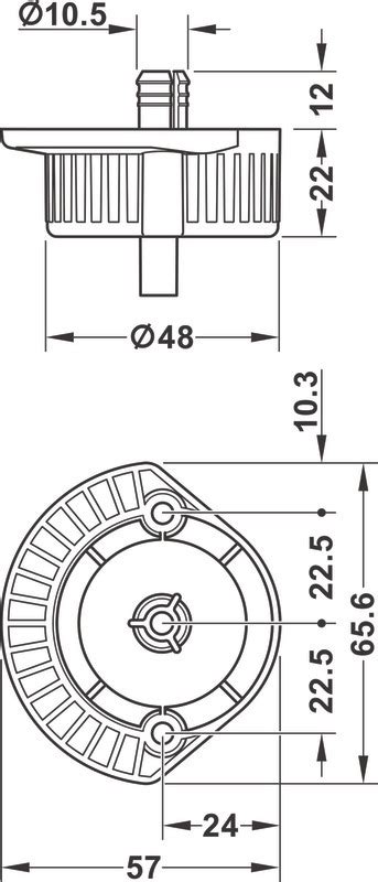 Embase Hafele 48 Mm BATIFER Quincaillerie Professionnelle