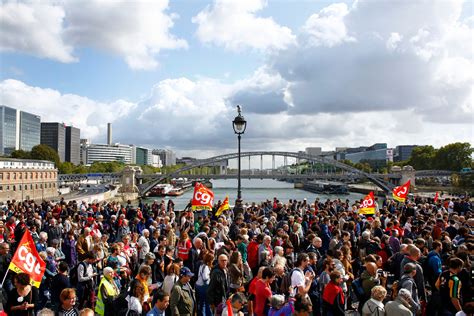 Macron Faces First Big Street Protests A Challenge To His Labor