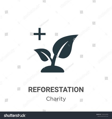 Reforestation Vector Icon On White Background Stock Vector Royalty