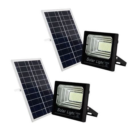 W Led Solar Flood Light With Remote Pack Of Shop Today Get It